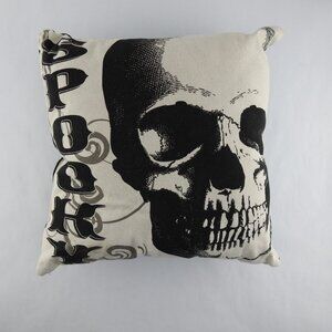Skull Halloween Gothic Horror Throw Pillow Spooky